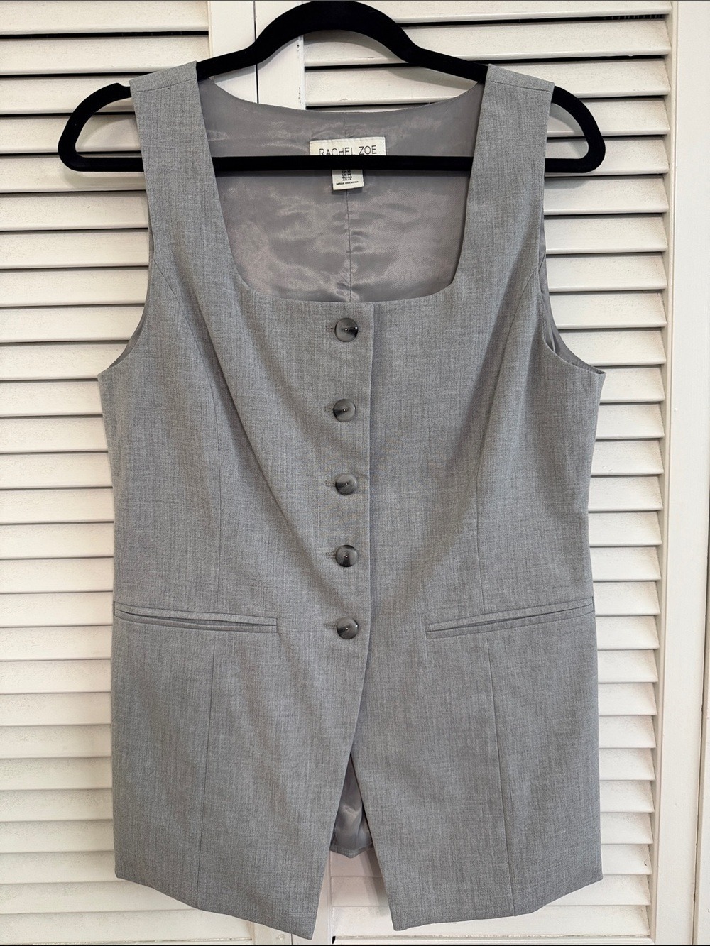 Rachel Zoe Light Gray Tailored Vest